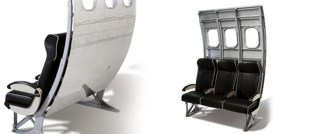 reciclagem transforma  avião em móveis